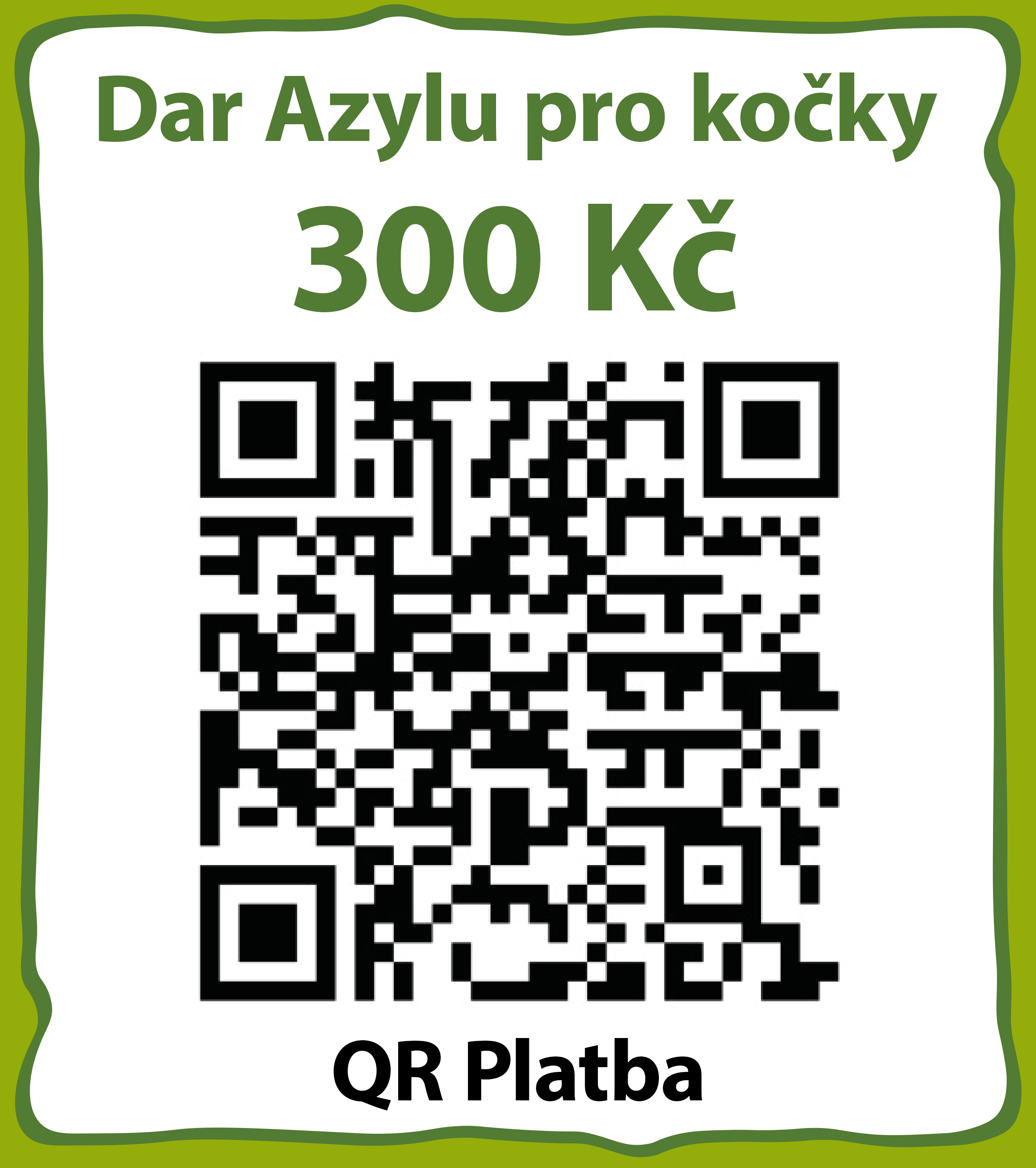 dar Azylu pro kočky 300 Kč