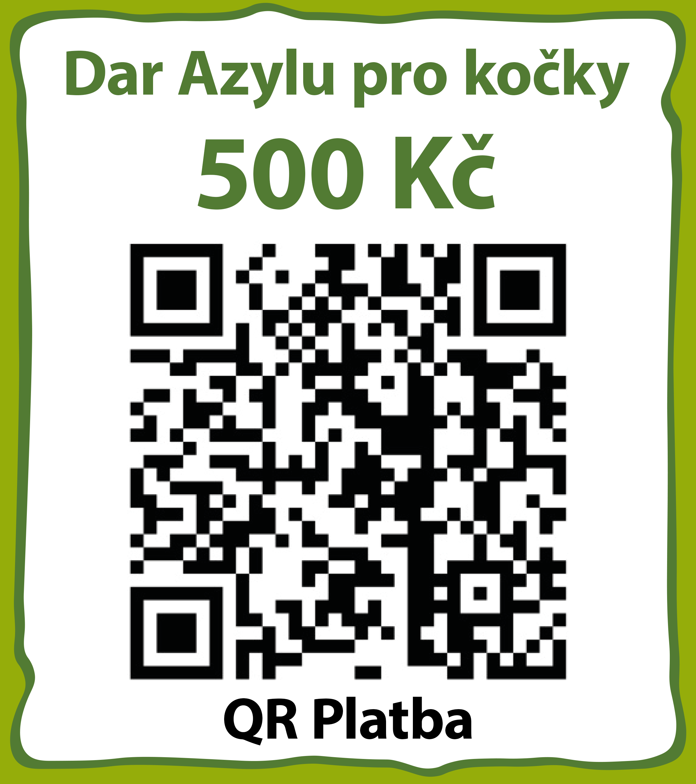 dar Azylu pro kočky 500 Kč